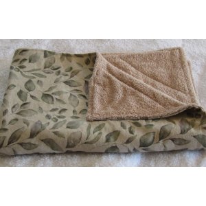 Couverture chien et chat en coton doux et respirant - réversible- Tailles S et M - Motif feuille, taille S
