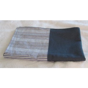 Couverture pour chien en jean & lin lavé - Taille S - Couverture Rayures marines, taille S (70 x 50 cm)