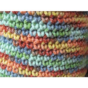 Ensemble de 2 corbeilles multicolores - L et M - 3 motifs  - Collection Terre d'automne - Jaune - orange - vert - bleu
