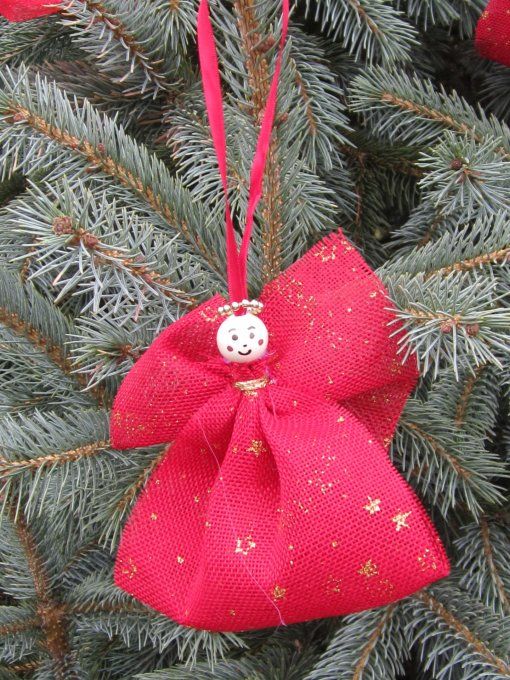 Décorations à suspendre - rouge et or