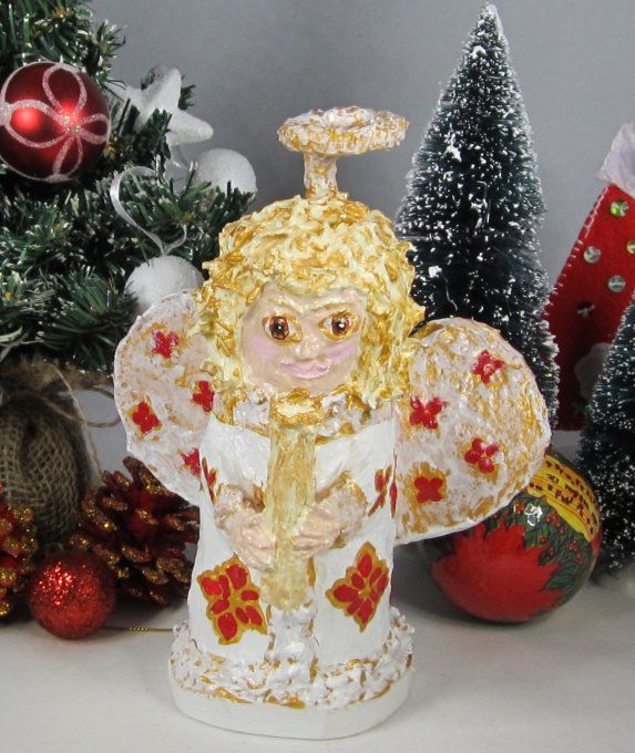 Ange de Noël, sculpture en papier mâché, 6 MODELES