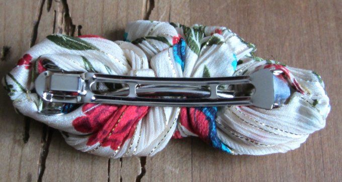 Barrette à cheveux - Soie haute couture - 2 modèles