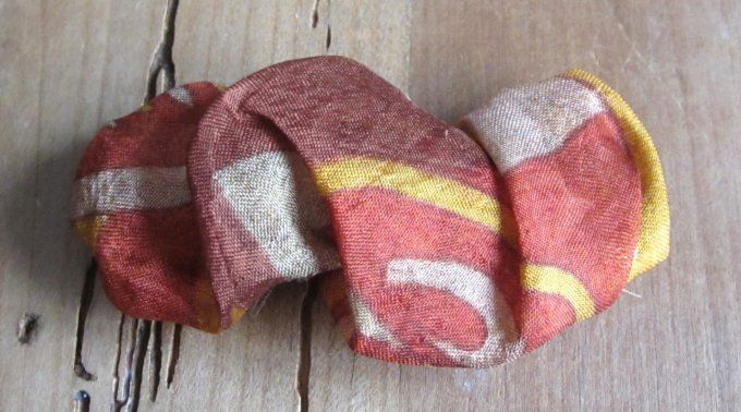 Barrette à cheveux - soie de sari - 2 modèles