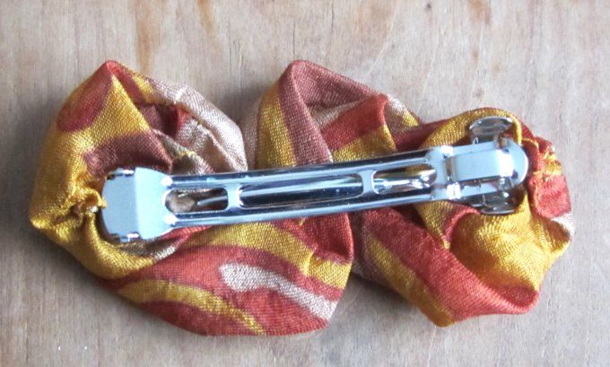 Barrette à cheveux - soie de sari - 2 modèles