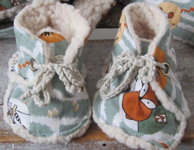 Collection bébé artisanale - coton & tissu sherpa