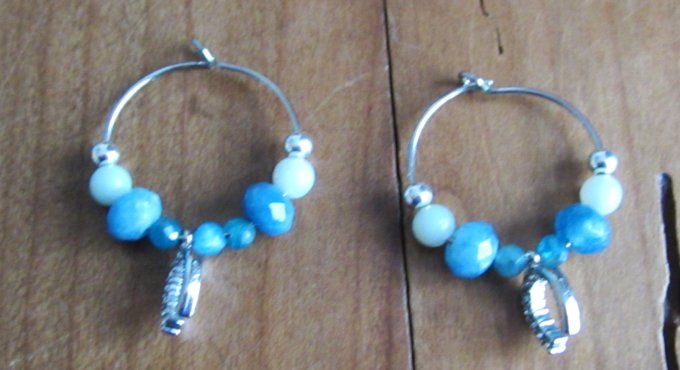 Boucles d'oreille en perles naturelles