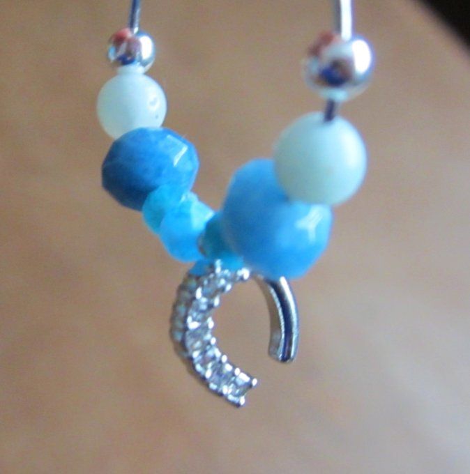 Boucles d'oreille en perles naturelles