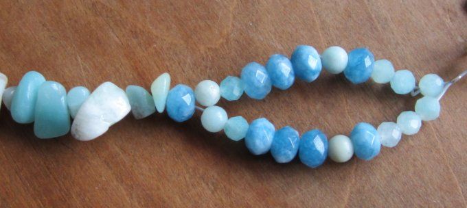 bracelet en perles naturelles Amazonite, breloque tortue