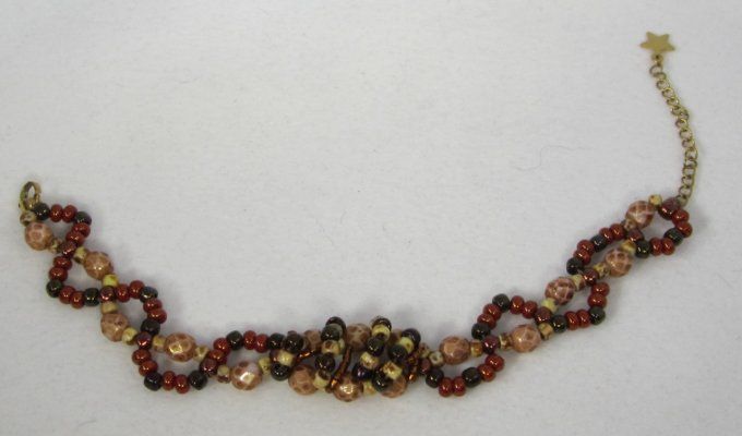Bracelet en perles facettées de bohème, perles Matubo, Toho et Miyuki