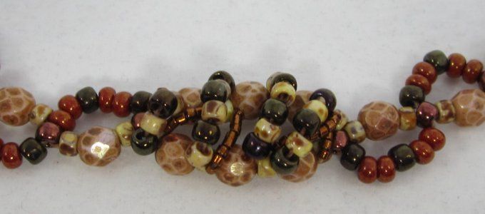 Bracelet en perles facettées de bohème, perles Matubo, Toho et Miyuki