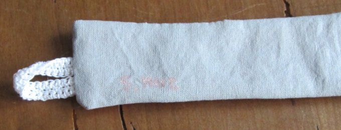 Bracelet textile brodé - Cœurs - tour de poignet 16,5 - 17 cm