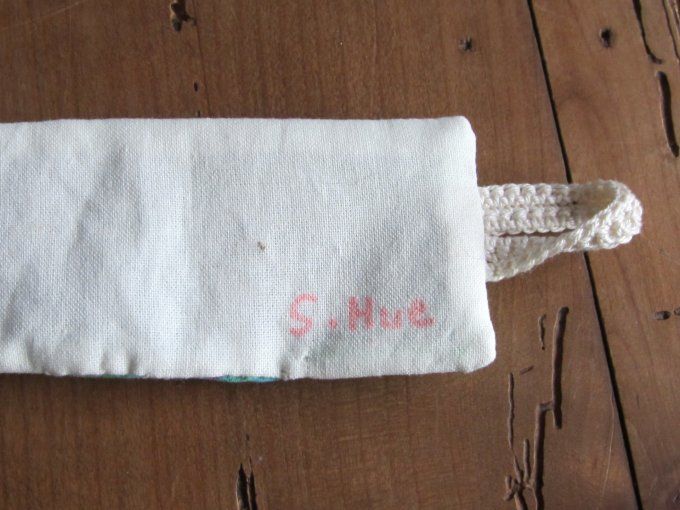 Bracelet textile brodé - Fleurs - tour de poignet 16,5 - 17 cm