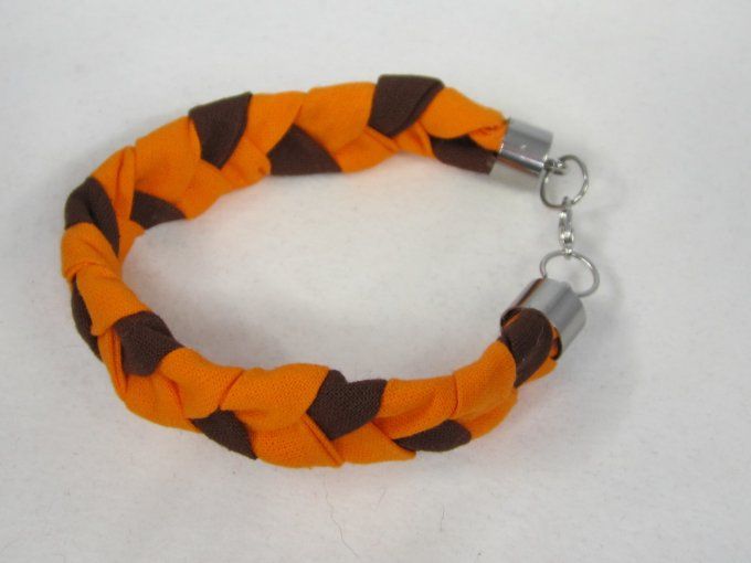 Bracelet tressé en tissu - style naturel - tailles M & L