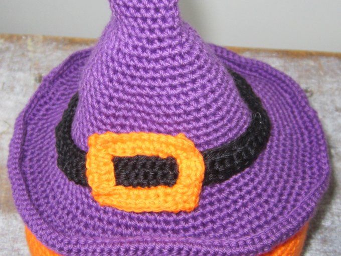 Chapeau de sorcière - déco Halloween - fait main au crochet