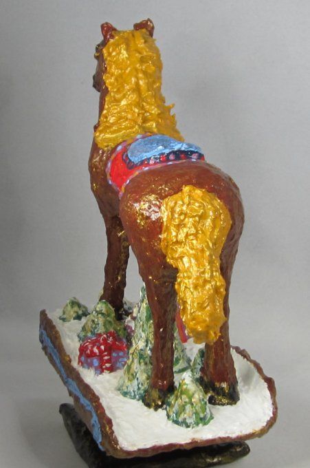 Cheval à bascule - décoration Noël