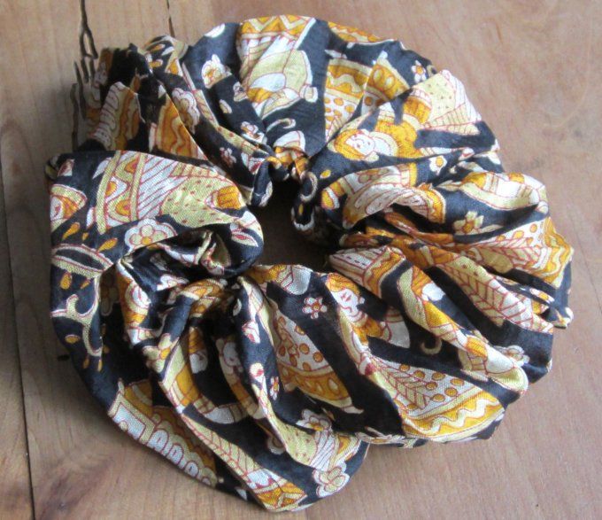 chouchou - soie de sari - Taille M