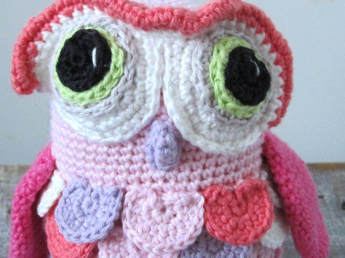 Coquette la chouette, faite main au crochet