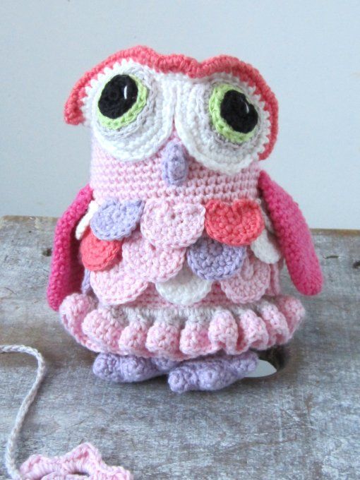 Coquette la chouette, faite main au crochet