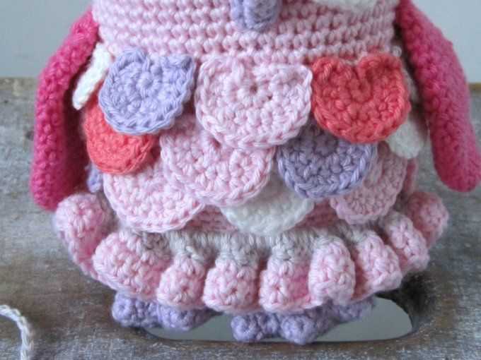 Coquette la chouette, faite main au crochet