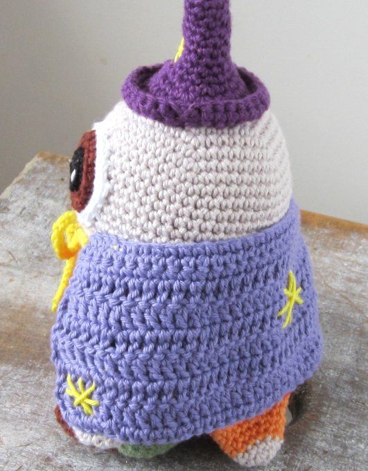 Samantha, chouette sorcière, faite main au crochet