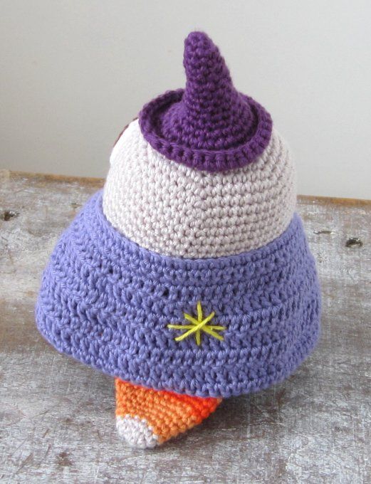 Samantha, chouette sorcière, faite main au crochet