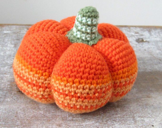 Citrouille faite main au crochet - déco automne/Halloween