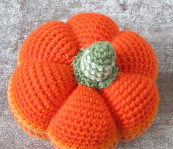 Citrouille faite main au crochet - déco automne/Halloween