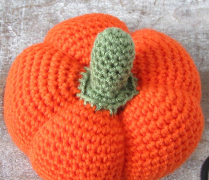 Citrouille faite main au crochet - déco automne/Halloween
