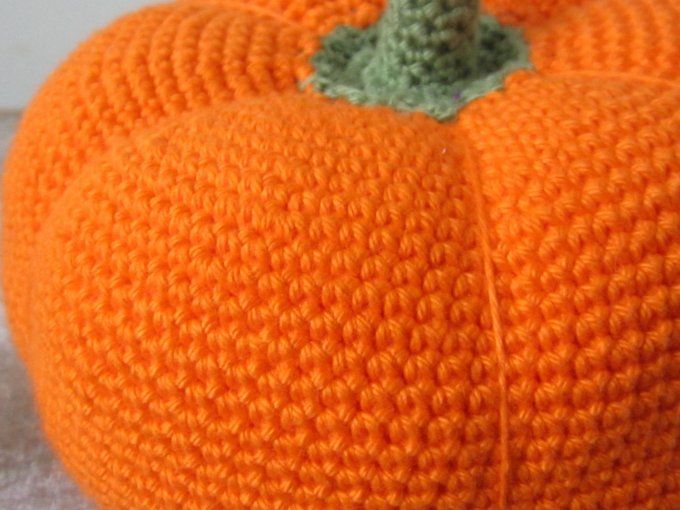 Citrouille- déco automne/ Halloween - fait main au crochet
