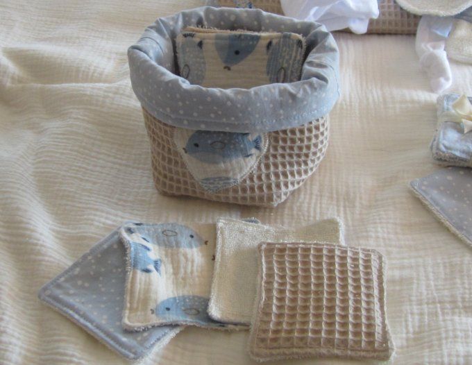 Coffret Merveille  "Bleu Océan" -cadeau naissance bébé/ maman