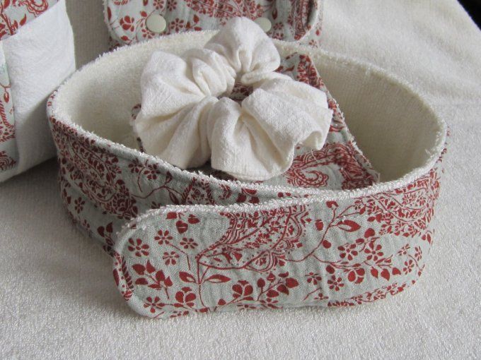 Coffret soin Bohème - lingettes lavables & accessoires bien-être en double gaze et éponge bambou 
