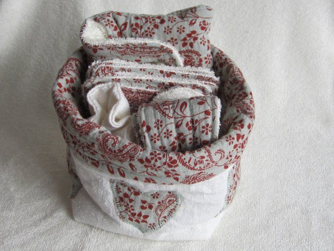 Coffret soin Bohème - lingettes lavables & accessoires bien-être en double gaze et éponge bambou 