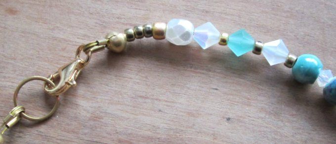 collier en perles céramique et perles en verre