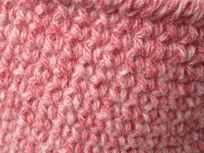 Corbeille en pure laine normande - Fait main en Normandie - 2 couleurs: rouge et rose - Taille L