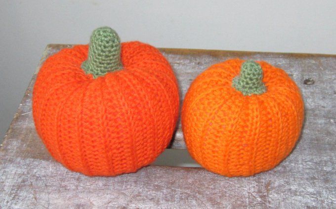 Courges- déco automne/ Halloween- fait main au crochet