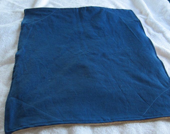 Couverture légère chat et chien - tissu doudou et jean