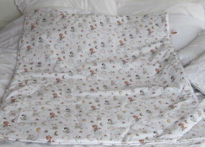 Couverture artisanale coton/minky 