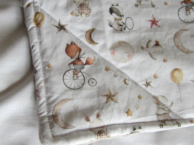 Couverture artisanale coton/minky 