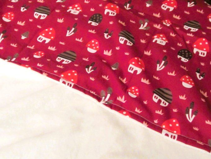 Couverture bébé polaire blanc/ tissu coton à motif enfantin - 3 modèles différents