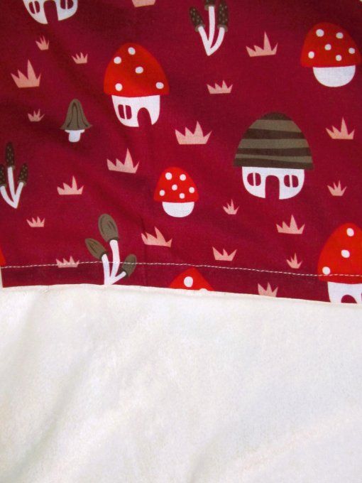 Couverture bébé polaire blanc/ tissu coton à motif enfantin - 3 modèles différents