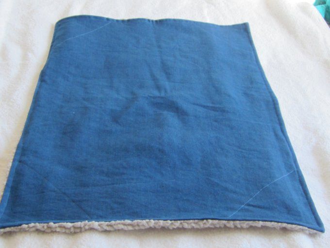 Couverture pour chat et petit chien - jean & sherpa - Réversible - Taille S