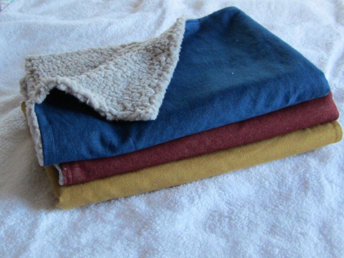Couverture pour chat et petit chien - jean & sherpa - Réversible - Taille S