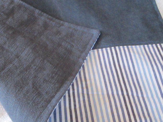 Couverture pour chien en jean & lin lavé - Taille S