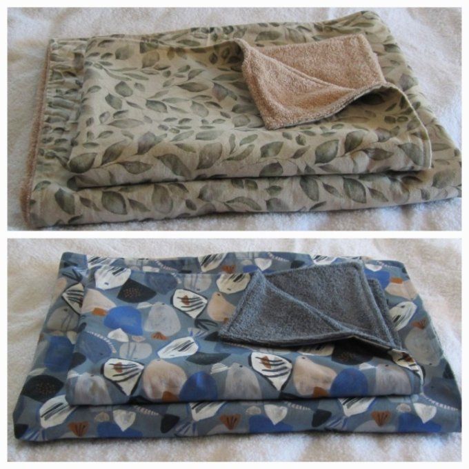 Couverture chien et chat en coton doux et respirant - réversible- Tailles S et M