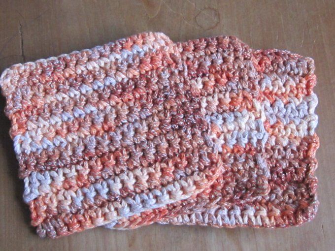 Dessous de verres - Faits main au crochet - Lot de 3 - Multicolores - 5 modèles
