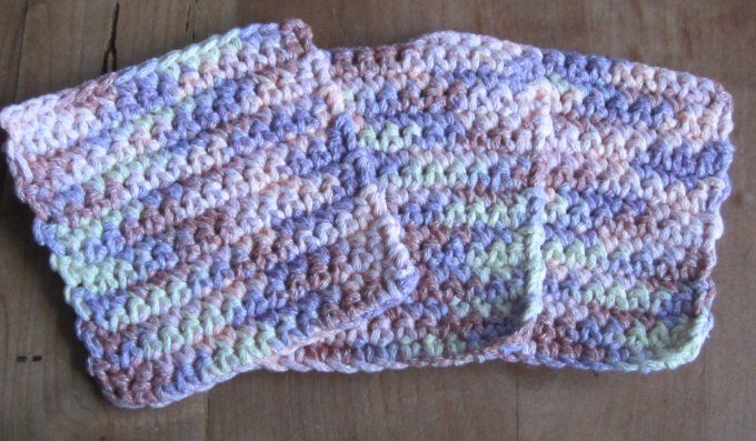 Dessous de verres - Faits main au crochet - Lot de 3 - Multicolores - 5 modèles