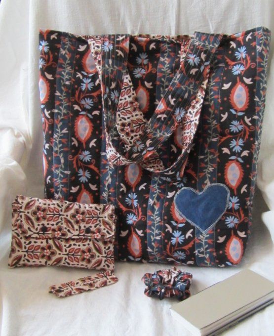 Tote Bag Jaipur - coton indien matelassé