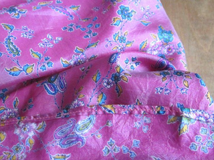 Foulard bandana - Soie de sari - 70 x 70 cm