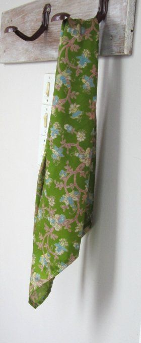 Foulard bandana - Soie de sari - 70 x 70 cm