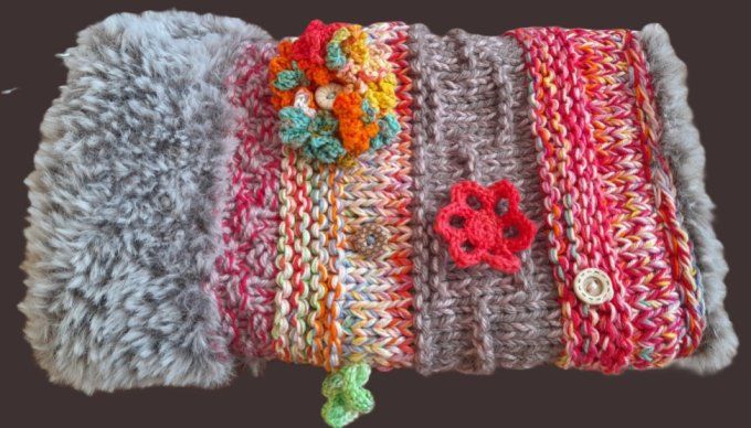 Manchon de confort fait main - en tricot ou tissu (création sur demande) - 20 à 70 € selon le modèle